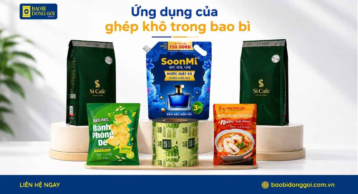 Ứng dụng ghép khô trong các loại bao bì