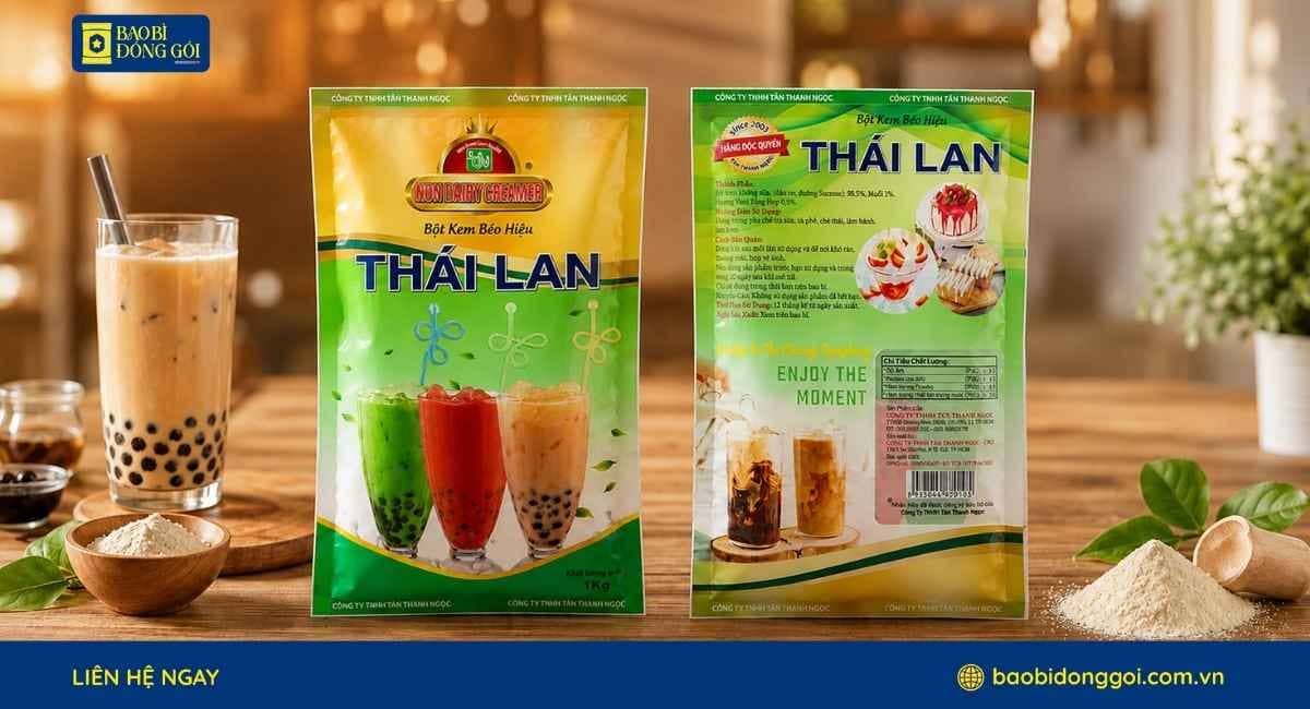 Hình ảnh thực tế bao bì bột kem béo