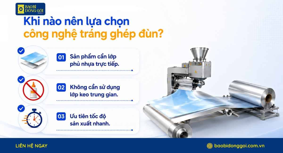 Khi nào nên lựa chọn công nghệ tráng ghép đùn