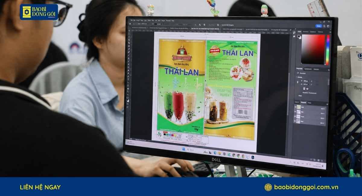 Mẫu thiết kế bao bì bột kem béo Tân Thanh Ngọc