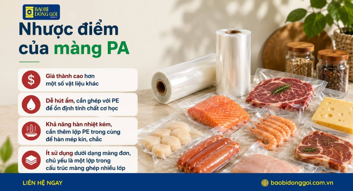 Nhược điểm của màng PA