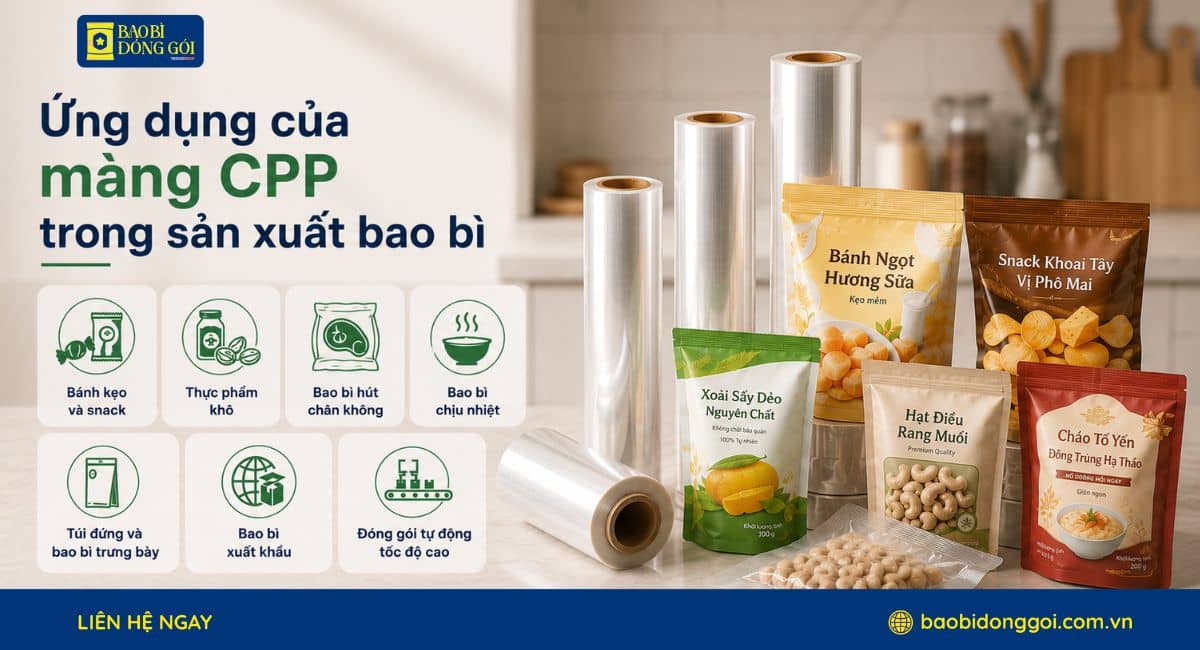 Ứng dụng của màng CPP trong sản xuất bao bì