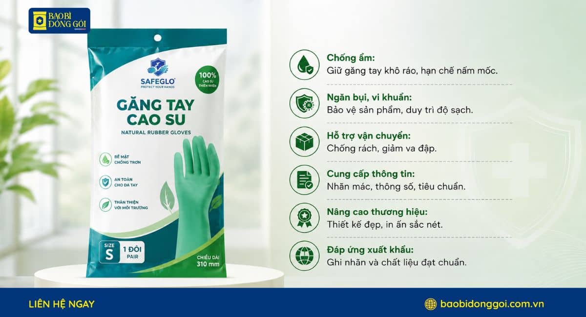 Vai trò bao bì đựng găng tay y tế