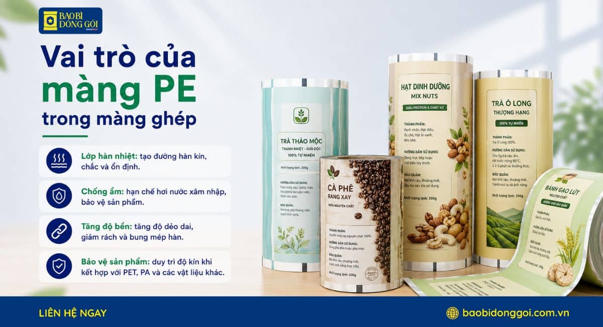Vai trò của màng PE trong cấu trúc màng ghép