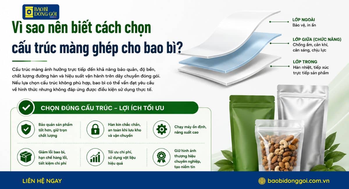 Vì sao nên biết cách chọn cấu trúc màng ghép cho bao bì