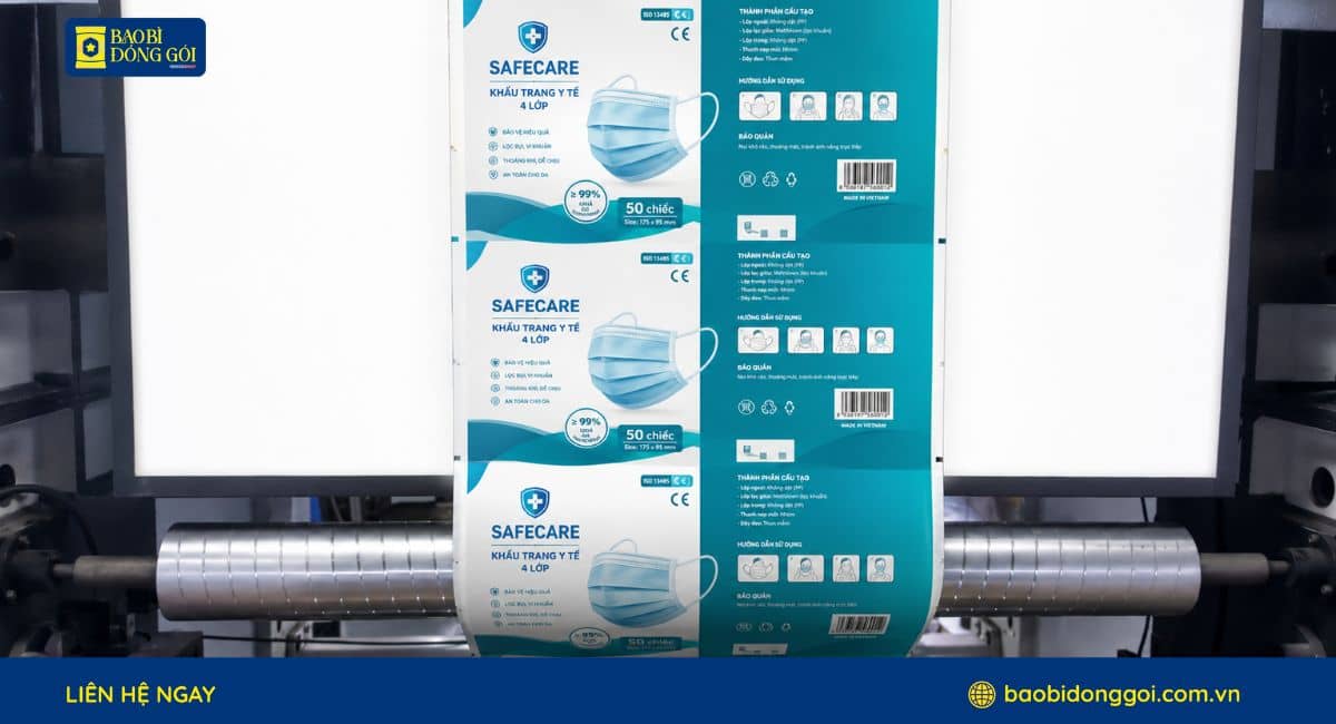 Xưởng sản xuất và in ấn bao bì khẩu trang theo yêu cầu