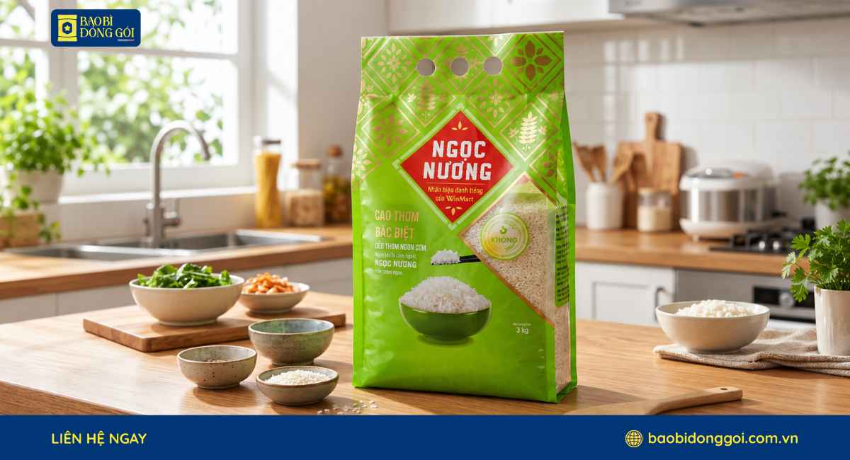Dự Án Bao Bì Gạo Ngọc Nương Cho INTIMEX DONGTHAP