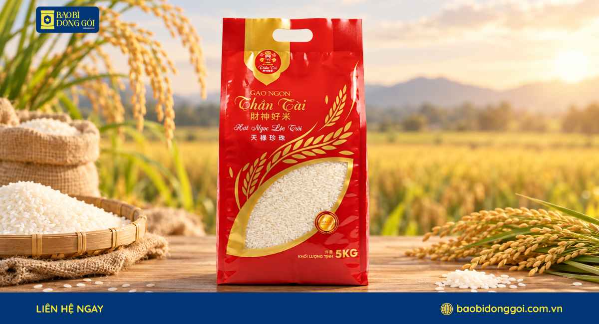 Dự Án Bao Bì Gạo Thần Tài Cho Gạo Ngon Thần Tài