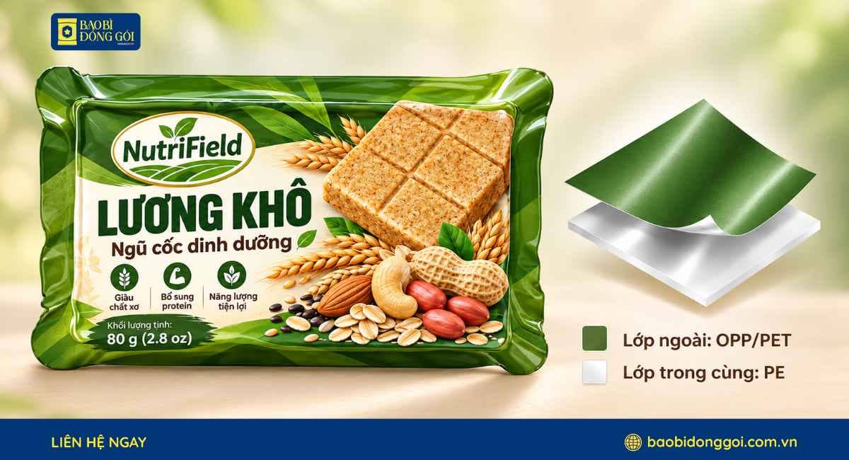 Cấu trúc màng bao bì lương khô
