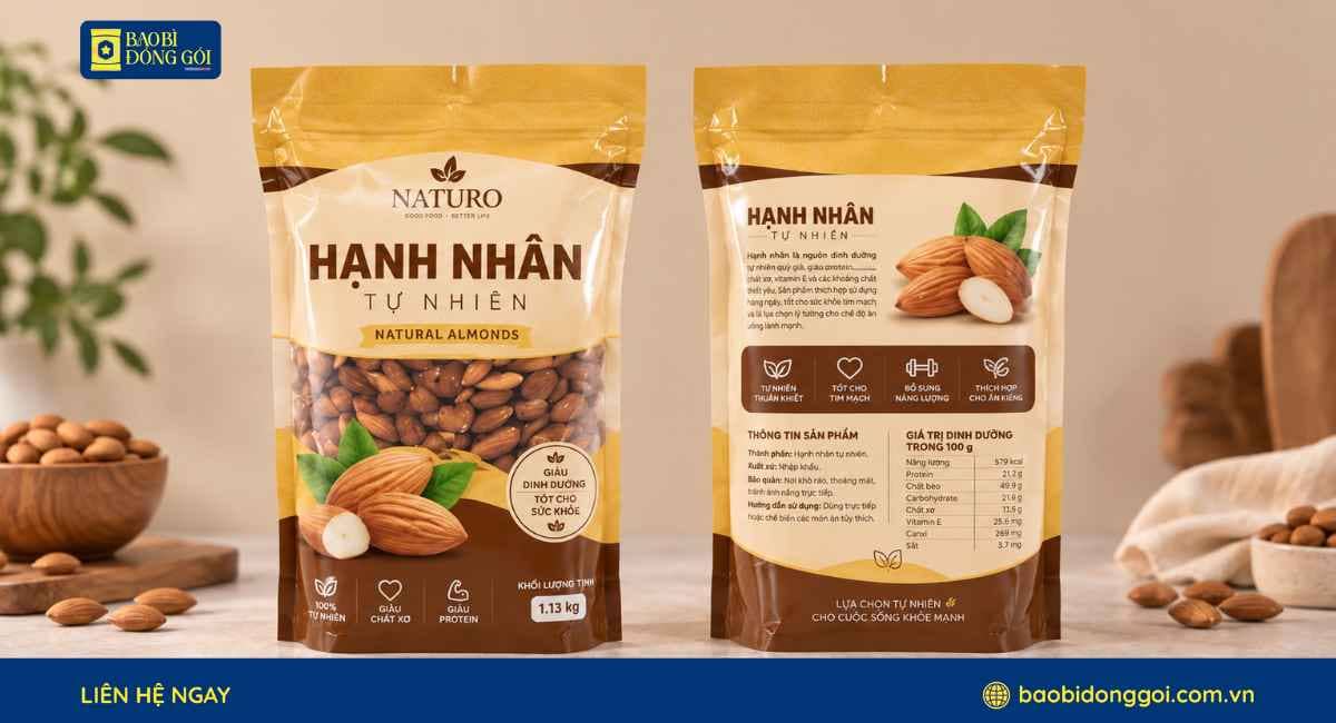 Công nghệ in trục đồng bao bì hạnh nhân