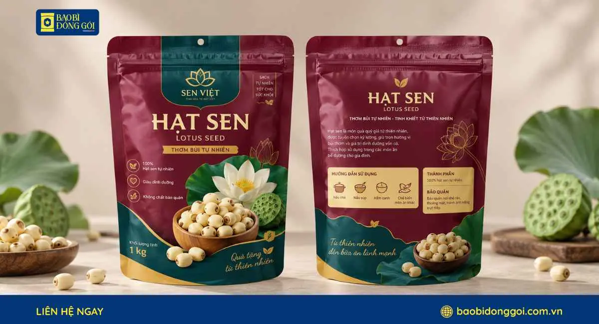 Công nghệ in trục đồng bao bì hạt sen