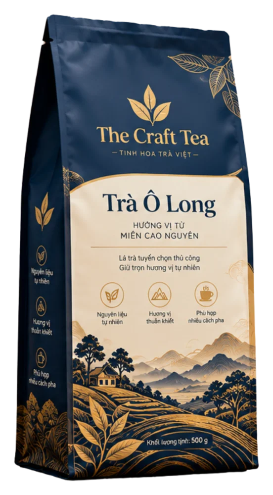 Bao bì trà Ô Long in màng ghép
