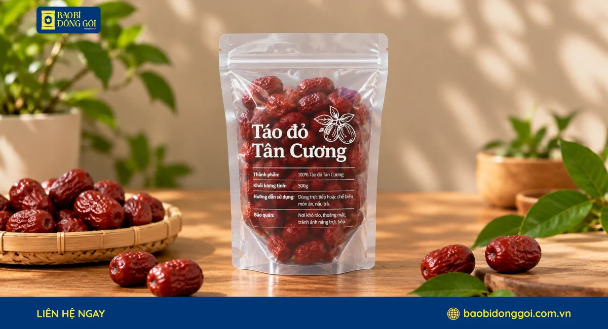 Mẫu túi zip đáy đứng in theo yêu cầu