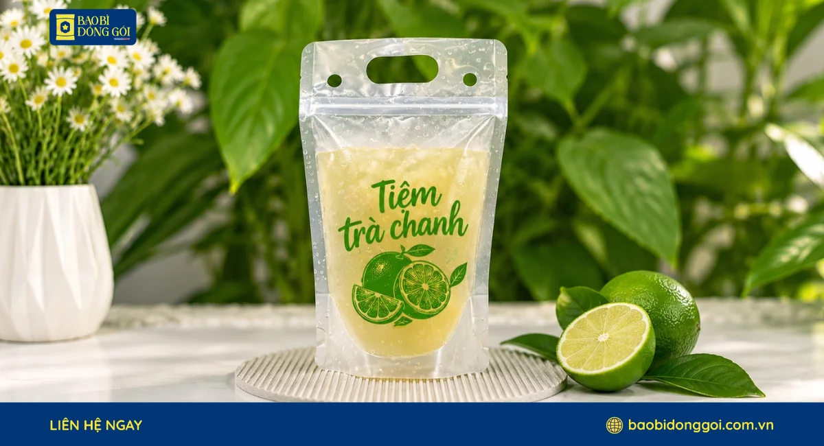 Mẫu túi zip đáy đứng trong suốt in theo yêu cầu